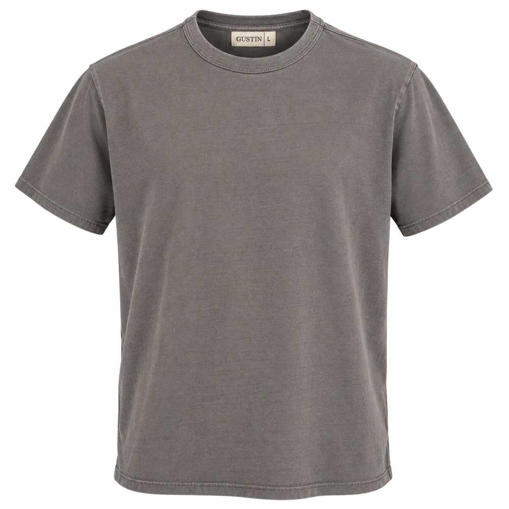 Gustin Heavyweight T Shirt Mens Large Gray Made in California USA Cotton